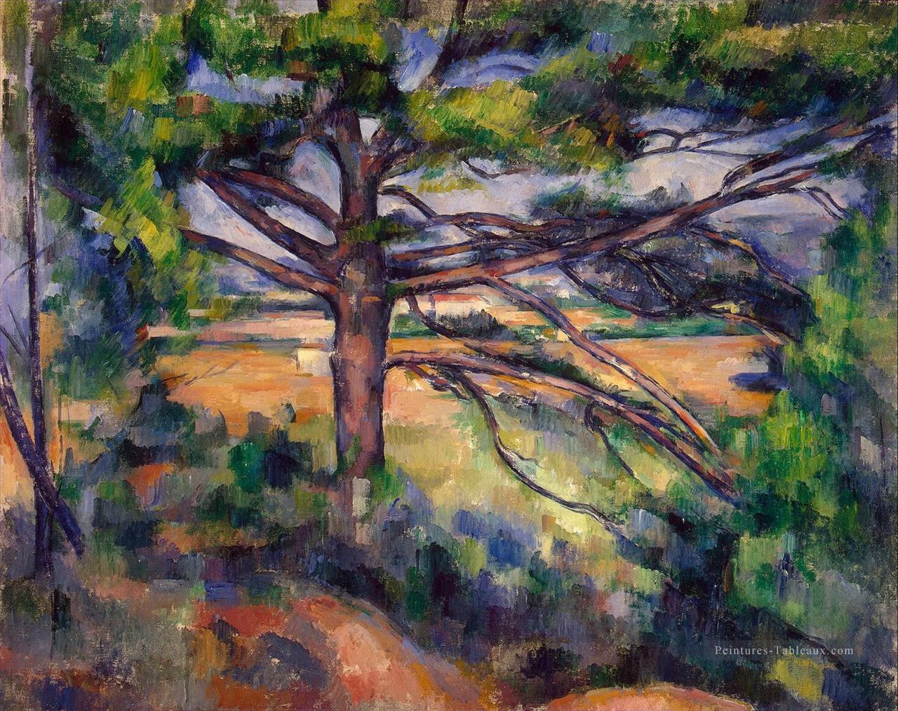 Grand pin et terre rouge Paul Cézanne Peintures à l'huile